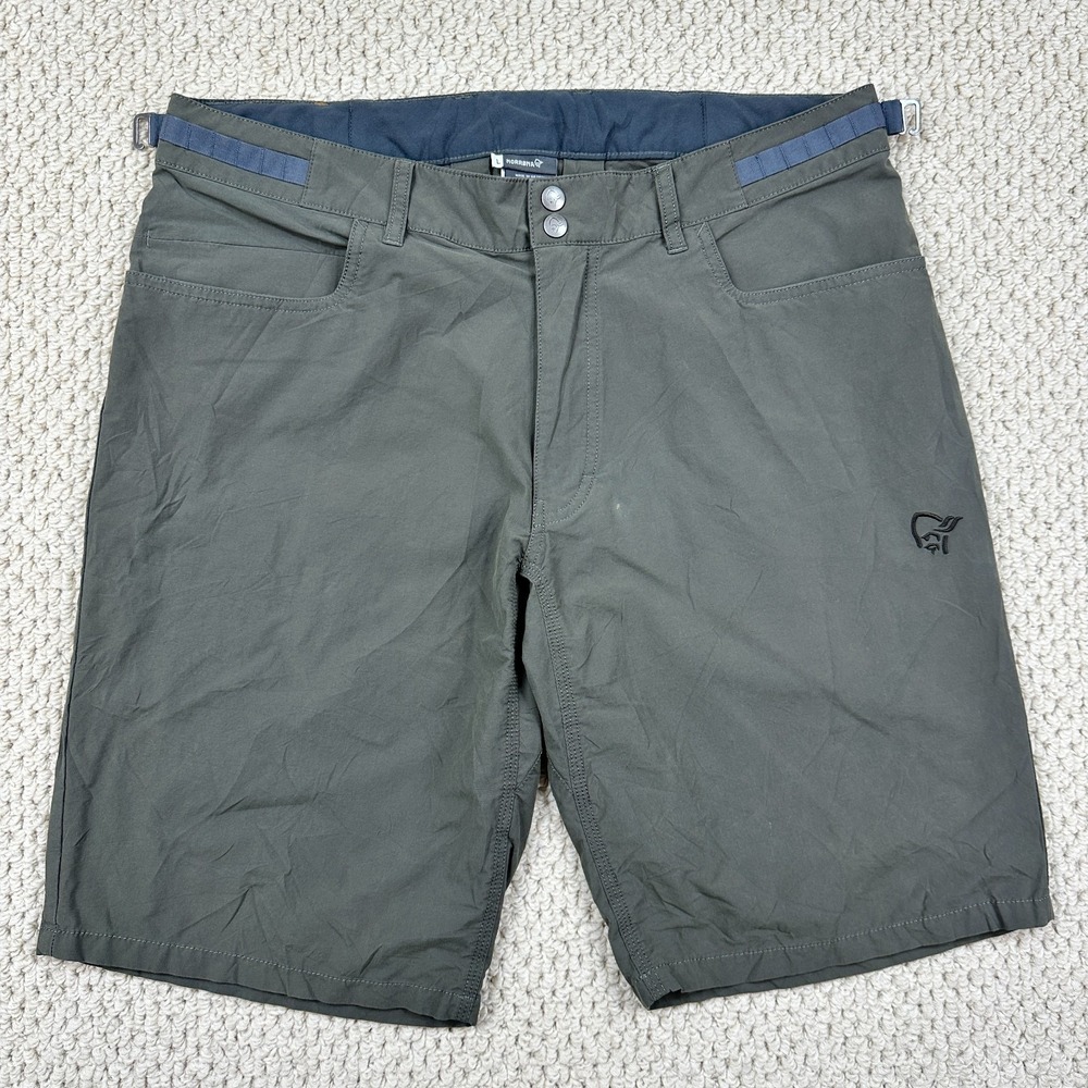 Norrona Shorts Mens L Slate Gray Svalbard Light Cotton Hiking Cycling Outdoors